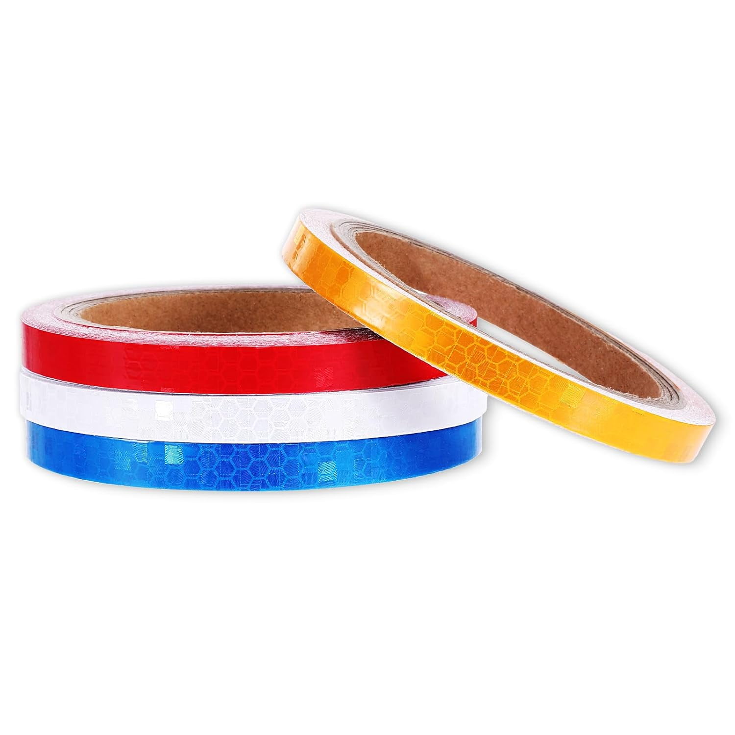 Reflective Vinyl Safety Warning Tape, 4 Rolls Waterproof Self-Adhesive ...