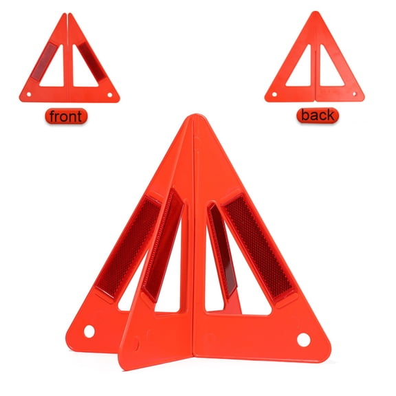 Reflective Warning Triangle for Car Truck Emergency Roadside Assistance Kit, Folding Safety Road Sign, High Visibility for Night