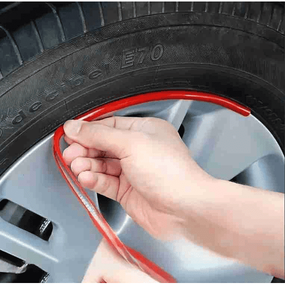 Reflective Wheel Rim Stripe Decal Sticker, Universal Night Safety Tape Reflective Stickers, Waterproof Tire Rim Decoration Stripe Decals for Motorcycle, Car, Bicycle