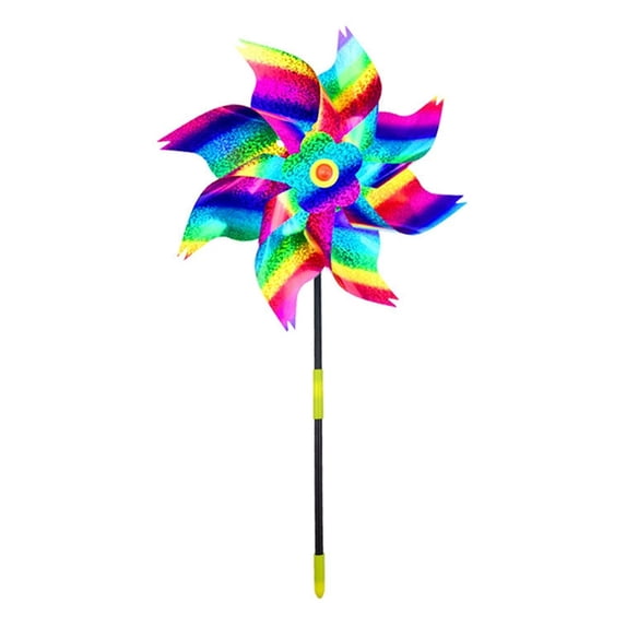 Reflective Wind Spinner Bird Deterrent Outdoor Garden Stake Decorative Pinwheel for Yard Farm and Patio Easy Setup with 20 Inch Rod Multicolor
