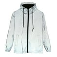 thumbnail image 1 of Reflective Windbreaker Jacket for Men and Women Hooded Plus Size Coat Outdoor Streetwear Lightweight Water, 1 of 2