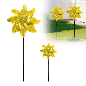 Reflective Windmill Bird with Stakes Sparkly Outdoor Garden Yard Decoration for Animal Scare 2PCS