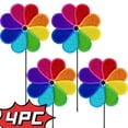 thumbnail image 1 of mfyjkho 4PCS Reflective Pinwheel 11.8 Inch Flower Pinwheel for Garden Colorful Pinwheel Decoration Wind Spinners Outdoor Pinwheels Outdoor Decor for Patio Yard Decor, 1 of 11