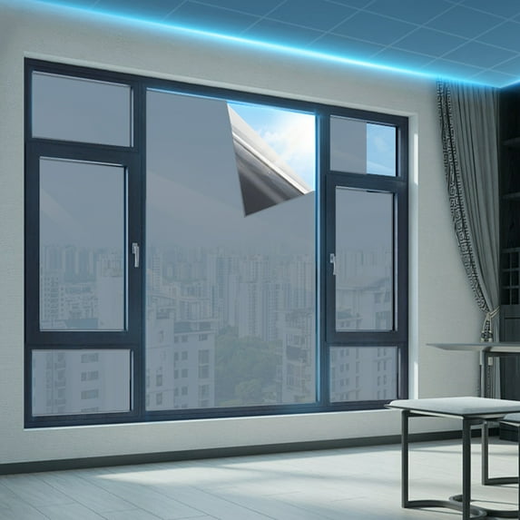 Szbaoan Reflective Window Film for Daytime Privacy and Heat Control, Self-Adhesive One Way Mirror Tint for Home and Office Glass to Reduce Glare and Improve Energy Efficiency