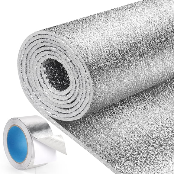 Reflective Window Insulation Roll 59inx99in- Folded /with Double-sided Tape Thermal Barrier