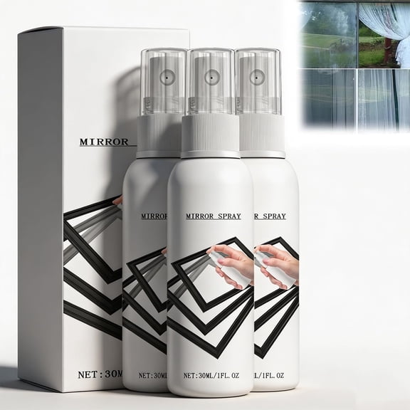 Reflective Window Spray for Home & Car, 30ml Glass Reflective Coating Spray, Multi Functional Protective Coating for Automotive Windows Shower Door3 PC