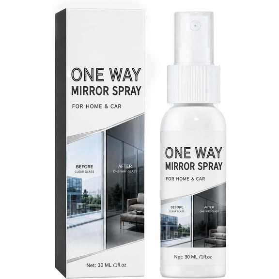 Reflective Window Spray for Home & Car, One Way Mirror Effect Glass Coating Spray, Temporary Privacy Window Treatment for Home, Office & Vehicle Windows, 30ml/1 fl.oz