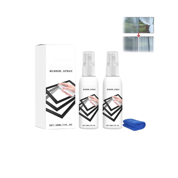 Reflective Window Spray, One-Way Mirror Privacy Shield, Anti-Peep Glass Coating with UV Heat Block for Home, Car and Office Glass