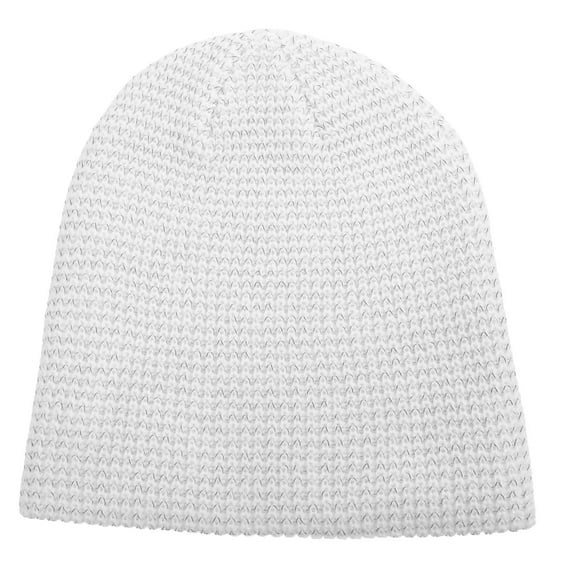 Reflective Winter Beanie Hat Warm Knit Hat Cap Night Running Walking Winter Hat Fishing Hat For Outdoor Sports High Visibility