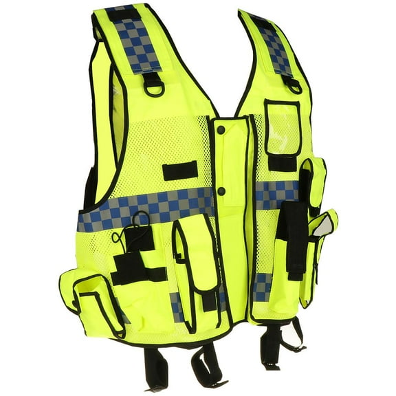 Reflective with Pockets, Bright Construction with Reflective Strips, Breathable Neon Fabric, High Visibility for Working Outdoor