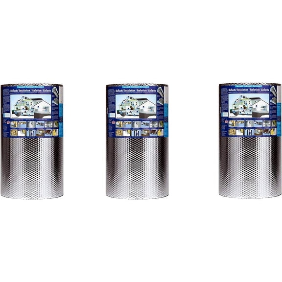 Reflectix Bubble Pack Insulation Roll - Reflective System, Silver - Pack of 3, 24 in x 50 ft