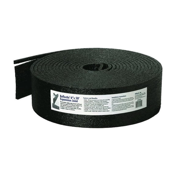 Reflectix Expansion Joint 6 Inch x 50 Ft Black Closed Cell Foam Roll EXPO6050 - Pack of 5