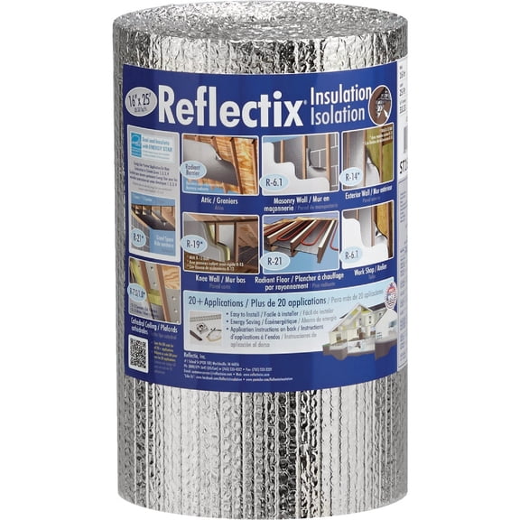 Reflectix ST16025 Staple Tab Insulation Roll, 16 in. x 25 ft (Thrk)