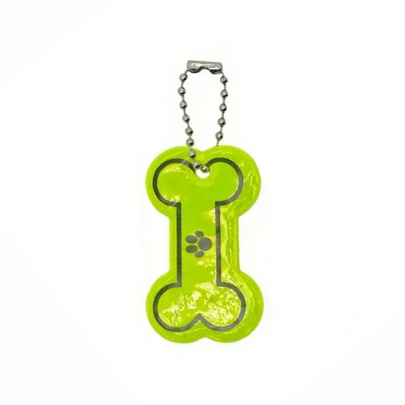 Reflector Pendant Dog - Double-sided Reflective Pet Collar Tag Charm Night Safety Visibility Accessory for Dogs Cats Outdoor Walking Glow in Dark Hanging Decoration Pet Backpack Keychain B