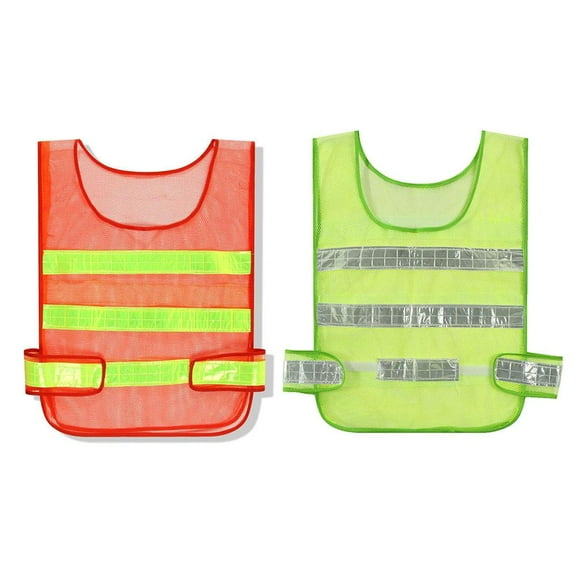 Reflectorized Vest with Multiple Wide Reflective Strips, Universal Size, Super Breathable Mesh for Construction, Driving, Event Transportation, and Security