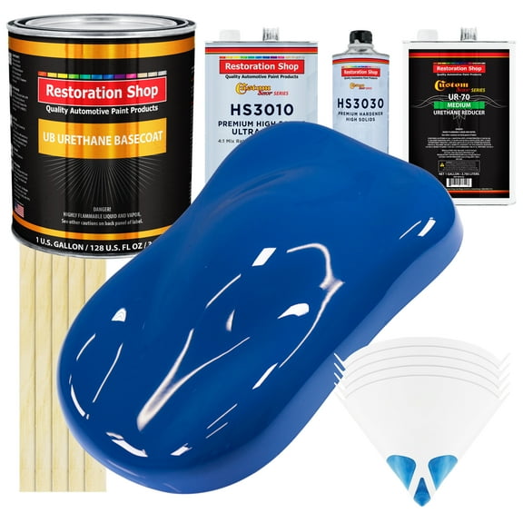 Reflex Blue Premium Gallon Kit URETHANE BASECOAT Car Auto Paint Kit