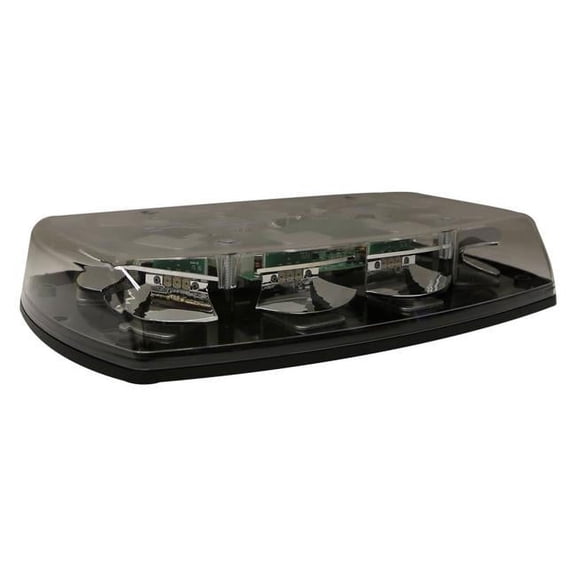 Reflex Bolt-on Mount Clear Zero Optic Dome Amber & Mini Emergency LED Light Bar, White - 15 in.