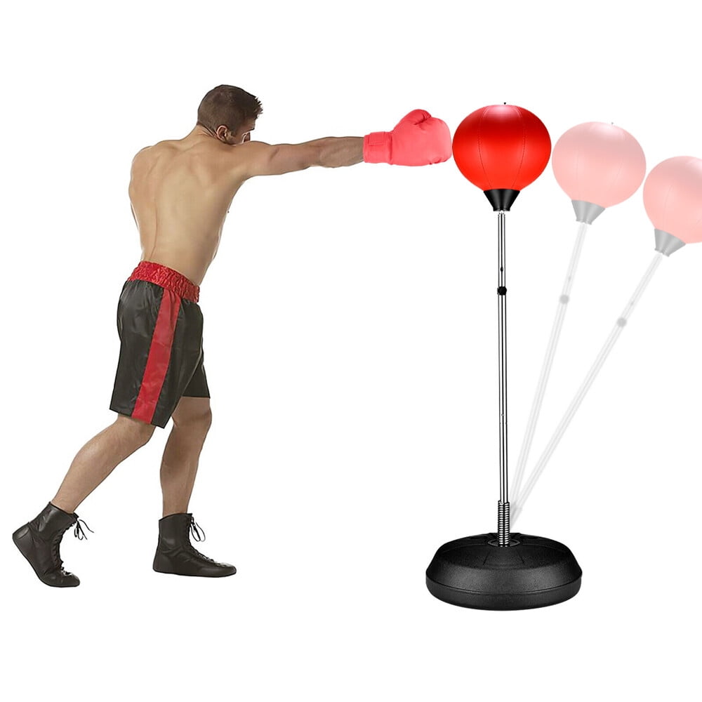 Reflex Boxing Bag w/ Stand Adjustable Freestanding Speed Training Ball ...