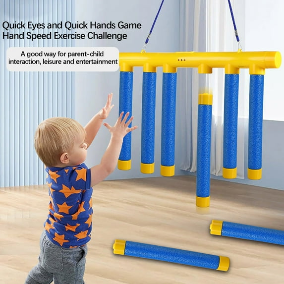 Reflex Challenge Game, Drop Sticks Game,Game Stick,Hand Eye Coordination Training, Reaction Training Toy, Catching Sticks Game, Game Stick Reflex Training,3 Adjustable Speed,game stick 4k 40,000 games