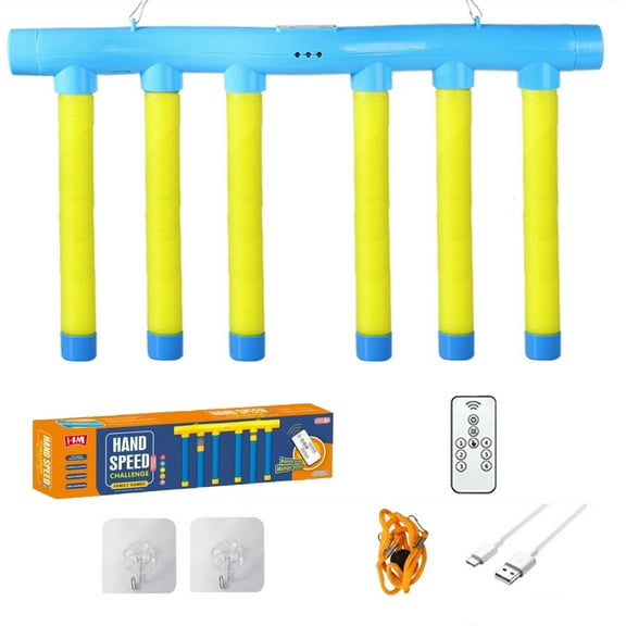 Reflex Challenge Game, Drop Sticks Game, Hand Eye Coordination Training, Reaction Training Toy, Catching Sticks Game, Game Stick Reflex Training, 3 Adjustable Speed, Upgrade Remote Control(Blue)