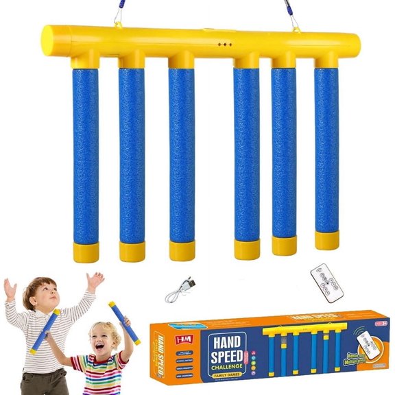 Reflex Game Falling Sticks,Reflex Stick Game, Catching Sticks Games, Stick Drop Games, 2025 New Hand Eye Coordination Training, Reaction Time Training with Remote Control 3 Speed Adjustable