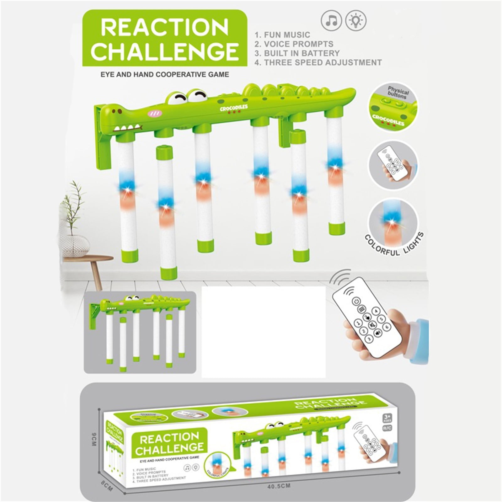 Reflex Game – Reflex Drop Sticks Challenge Game with Remote, 3 ...