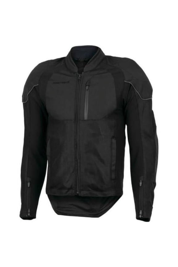 Reflex Mesh Mens Textile Motorcycle Jacket, Black - 2XLT