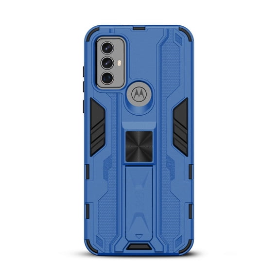 Reflex Series Case with Kickstand Shockproof Rugged PC TPU Frame Cover for Motorola Moto G Play (2023) - Reflex Blue