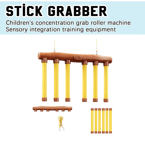 Reflex Sticks Rebounce Game, Reflex Challenge Game, Falling Sticks Reaction Time Trainer with Adjustable Speed Modes for Home, Office & Team Activities B No control model