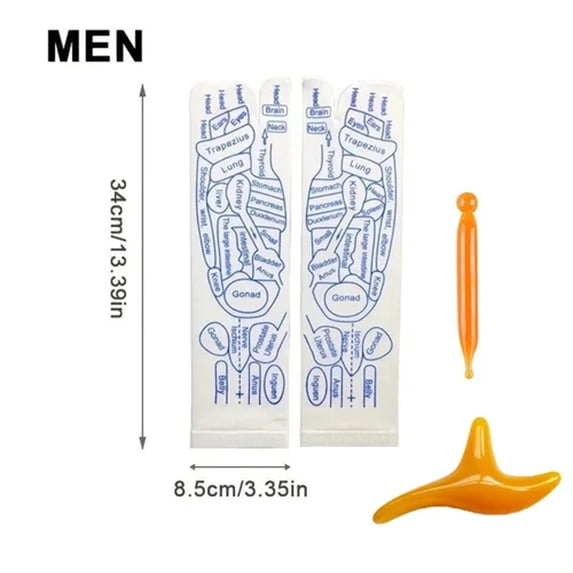 Reflexology Chart Socks Reflexology Socks With Massage Tool Acupressure Reflexology Foot Massage Socks Foot Reflexology Socks Soft Foot Massage Set*