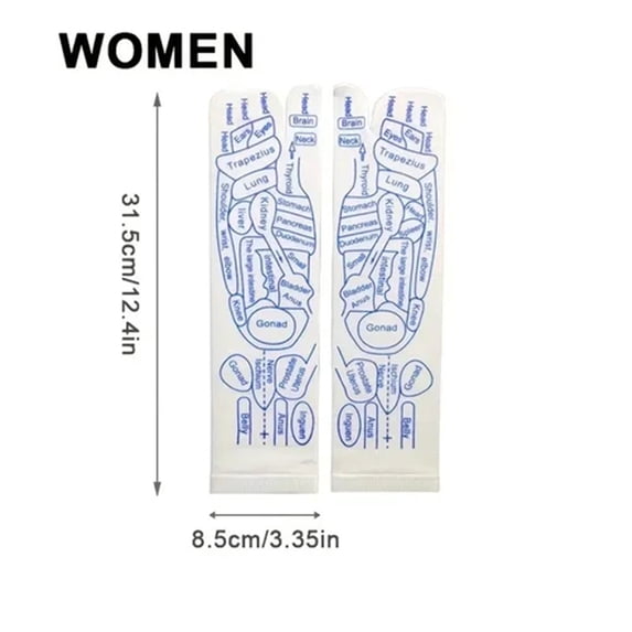Reflexology Socks with Built-In Foot Chart and Massage Tools, Acupressure Foot Massage Socks for Improved Circulation, Stress Relief and Home Relaxation Therapy
