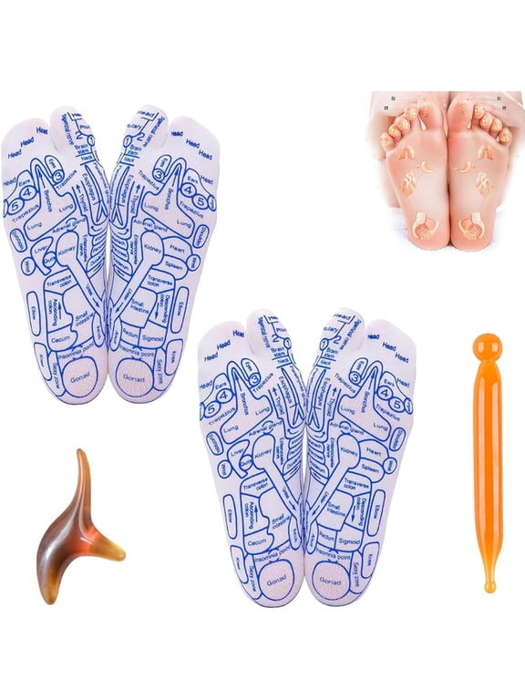 Reflexology Socks Set-2024 New Reflexology Socks with Massage Tool, Acupressure Reflexology Foot Massage Socks, Foot Reflexology Socks for Foot Pain Relief at Home(2PCS, Men)