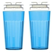 Reflo Smart Cup Blue 2-Pack Open Training Cup, Toddler Cup, No Suction 6oz, 360 Control-Flow, USA MADE Premium High-Impact Plastic