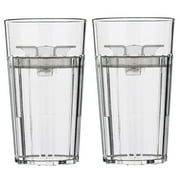 Reflo Smart Cup Clear 2-Pack Open Training Cup, Toddler Cup, No Suction 6oz, 360 Control-Flow, USA MADE Premium High-Impact Plastic