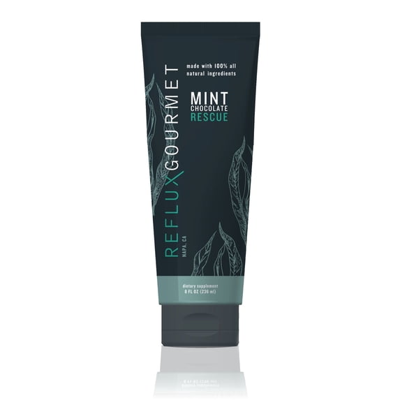 REFLUX GOURMET - Mint Chocolate Rescue All-Natural Alginate Therapy, Acid Reflux, GERD, LPR, Heartburn Relief, Made Entirely from All-Natural Ingredients, Safe for Children & During Pregnancy