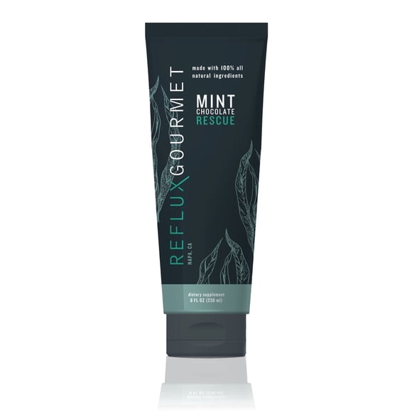 REFLUX GOURMET - Mint Chocolate Rescue All-Natural Alginate Therapy, Acid Reflux, GERD, LPR, Heartburn Relief, Made Entirely from All-Natural Ingredients, Safe for Children & During Pregnancy