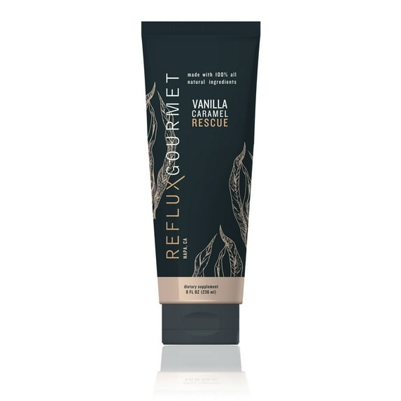 Reflux Gourmet Natural Heartburn Acid Reflux Relief Support Supplement for GERD, LPR, Indigestion, Aid For Intermittent Fasting, Alginate Therapy, Made in the USA, Vanilla Caramel