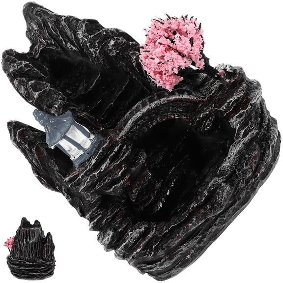 NIAIZEK Black Backflow Incense Burner Waterfall Resin Holder for Home Decor and Relaxation