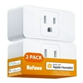 thumbnail image 1 of Refoss Smart Plug WiFi Outlet Work with Apple HomeKit, Siri, Alexa, Google Home, 15 A, 2 Pack, 1 of 7