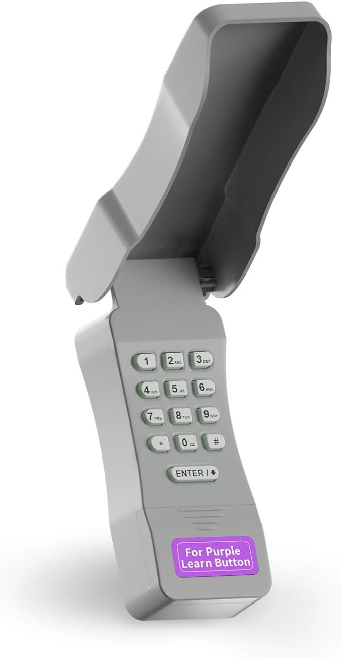 Refoss Wireless Garage Door Keypad Purple Learn Button, 315MHz