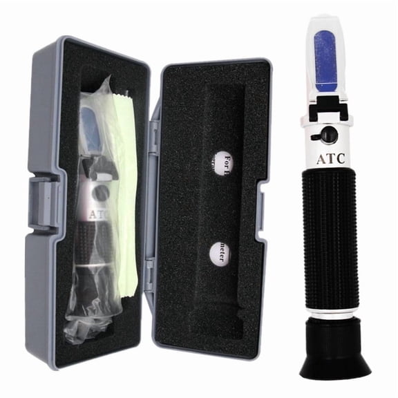 Refractometer 2 In 1 & Salinity Refractometer ATC 0-32% & 0-28% Salinity Measure Sodium Chloride In Food Salt ,Portable