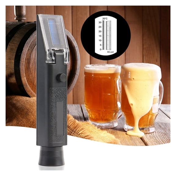 Refractometer Beer Wort Sugar Alcohol Meter 0-32%1.000-1.120 Specific Handheld Tool Tester ,Instant Results