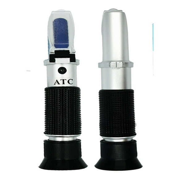 Refractometer Hand Held Sugar Level Test Meter Food Fruit Beverages Content Homebrew Tool With ATC/Brix Range 0~32% ,Widely Use