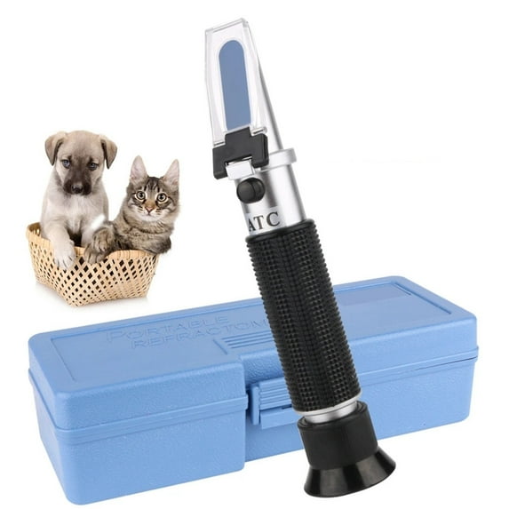 Refractometer Pet Urine Specific Handheld Veterinary Serum Plasma Protein Hemoglobin Tester Refractometer ,Operation is Simple