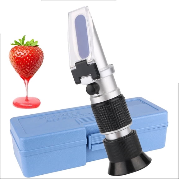 Refractometer Sugar Meter 0-90% Handheld Brewing Auto Refractometer Fruit Sauce Meter Sugar Refractomer ,Instant Results