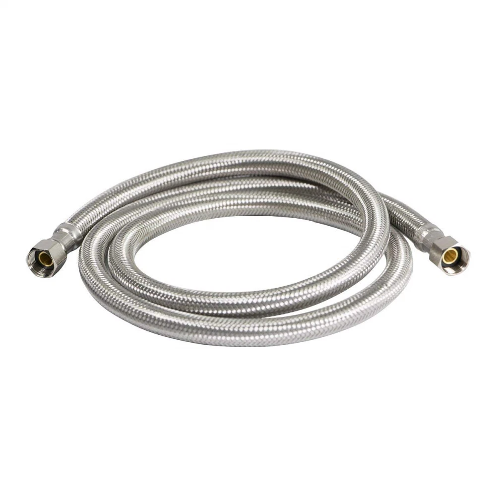Refregerator Stainless Braided Ice Maker Supply Line 1/4" X 1/4" Comp X 72" 6'