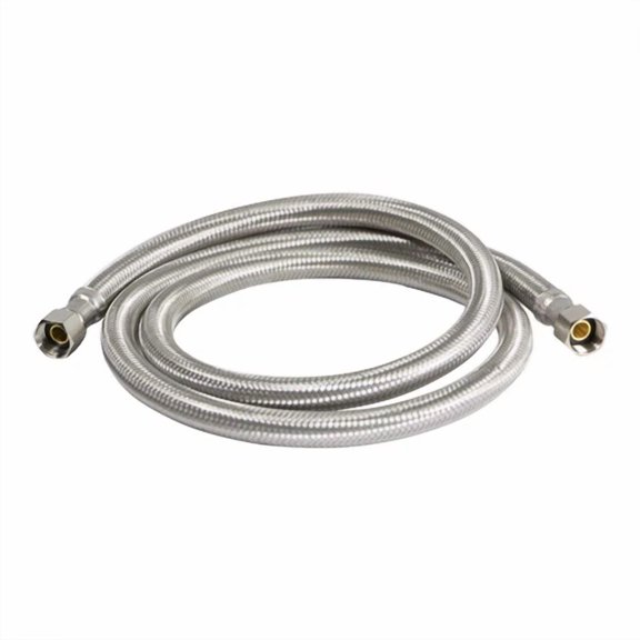 Refrigerator Stainless Braided Ice Water Supply 1/4 Comp X 1/4 Comp X 72 6'