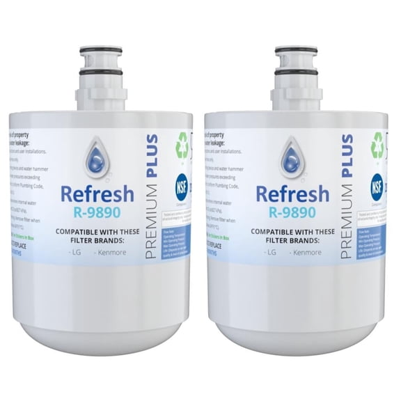 Refresh 9890 Replacement For LG WF-LT500P Refrigerator Water Filter - 2-pack