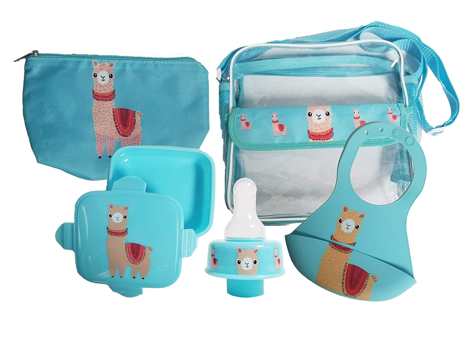 Refresh-A-Baby Feeding Essentials Kit for Feeding on The go Includes: Universal Bottle Top Adaptor Resealable Container Silicone Bib Clear Travel Bag & Gift Set