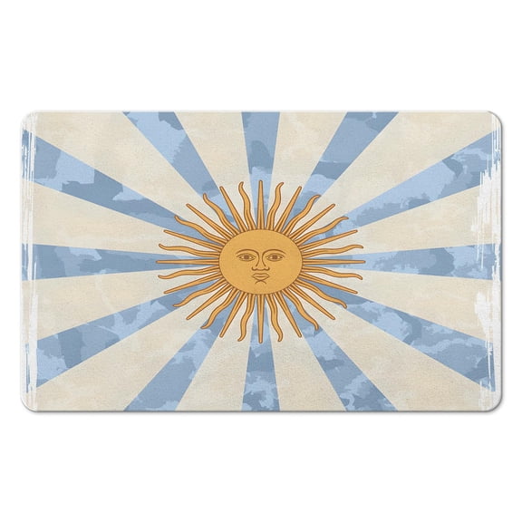 Refresh Your Bathroom with a Boho Bath Mat - Non-Slip, Half Round, Colorful and Water Absorbent, Soft Microfiber with Retro Sun Design, Machine Washable for Easy Clean, Perfect for Shower, 20x32 inch